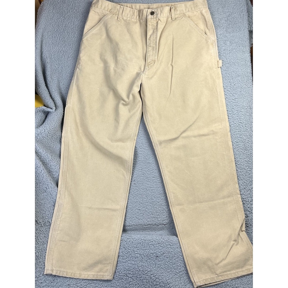 Vintage‎ Y2K Carhartt MENS 42x32 B12 WET Duck Canvas Pants